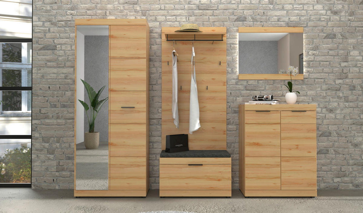 PREDSIEŇOVÁ SKRIŇA, farba buka, 80/200/40 cm - farba buka/čierna, Konventionell, kov/kompozitné drevo (80/200/40cm) - Cantus