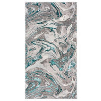 COVOR ȚESUT  - verde smarald/bej, Basics, textil (80/150cm)