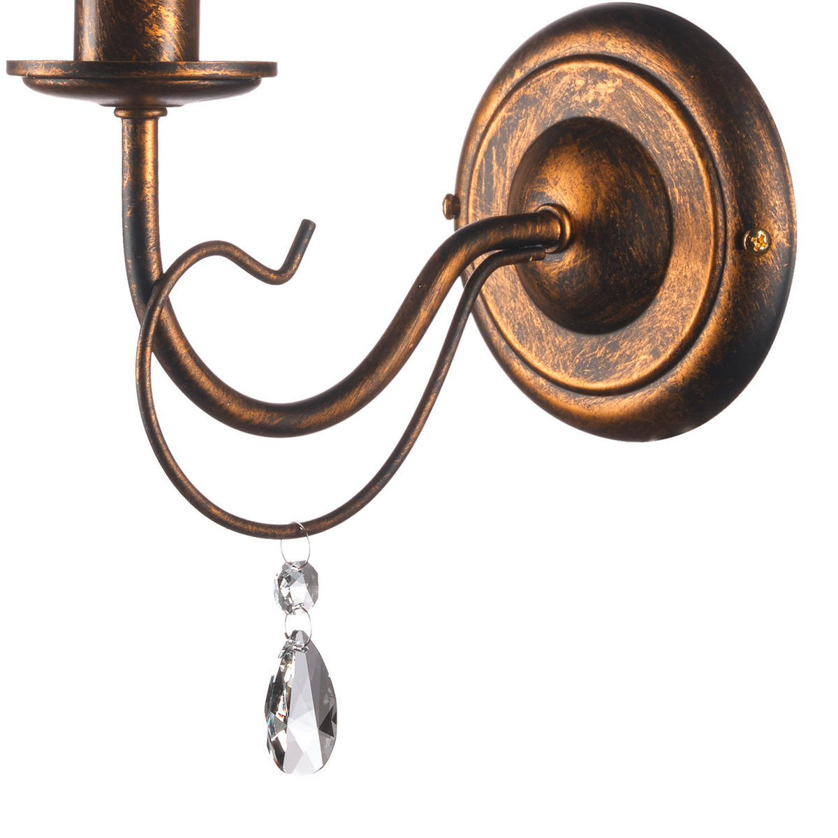 WANDLEUCHTE DELIA 15/30/36 cm   - Cognac, KONVENTIONELL, Glas/Textil (15/30/36cm)