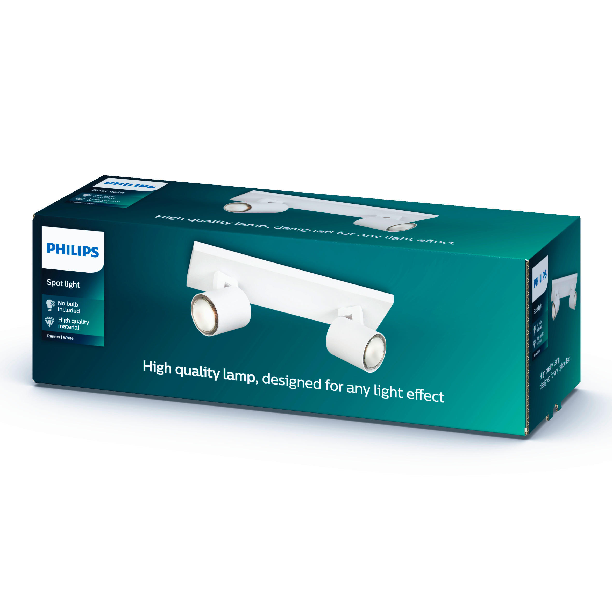 LED-DECKENLEUCHTE Spot Runner 30,9/10,9/9 cm   - Weiß, Basics, Metall (30,9/10,9/9cm) - Philips