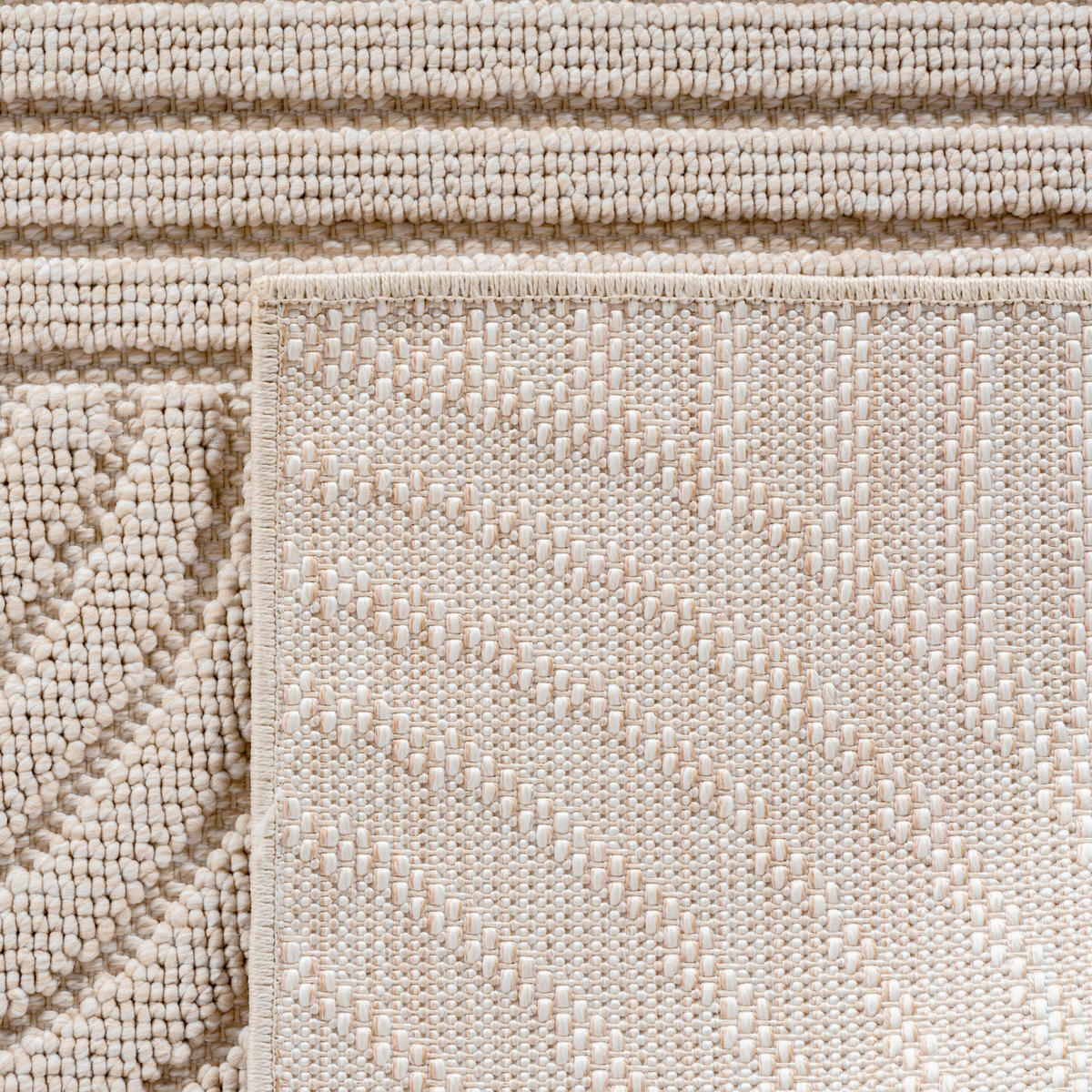 FLACHWEBETEPPICH 60/110 cm HELIX Beige  - Beige, Basics, Kunststoff/Textil (60/110cm) - Novel