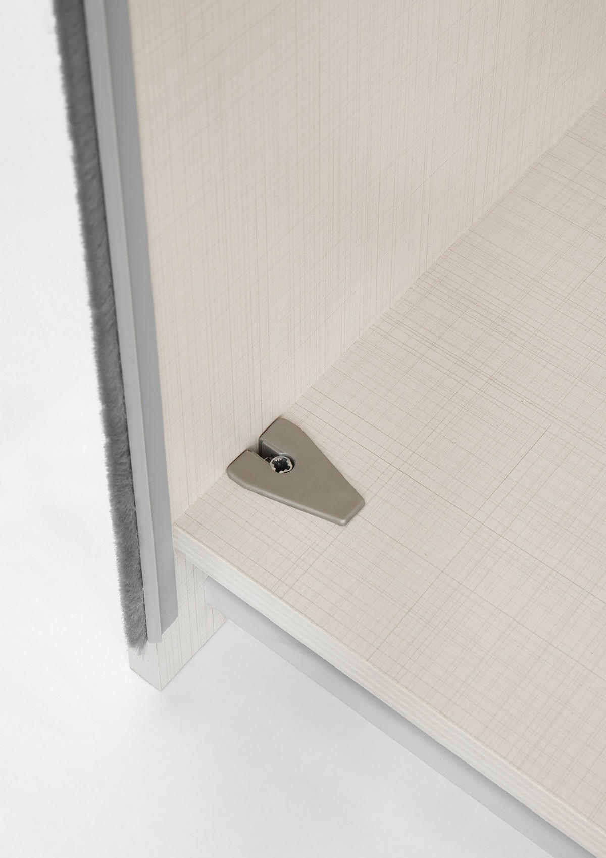 SCHWEBETÜRENSCHRANK  in Weiß  - Alufarben/Weiß, Design, Glas/Holzwerkstoff (249/222/68cm) - Moderano