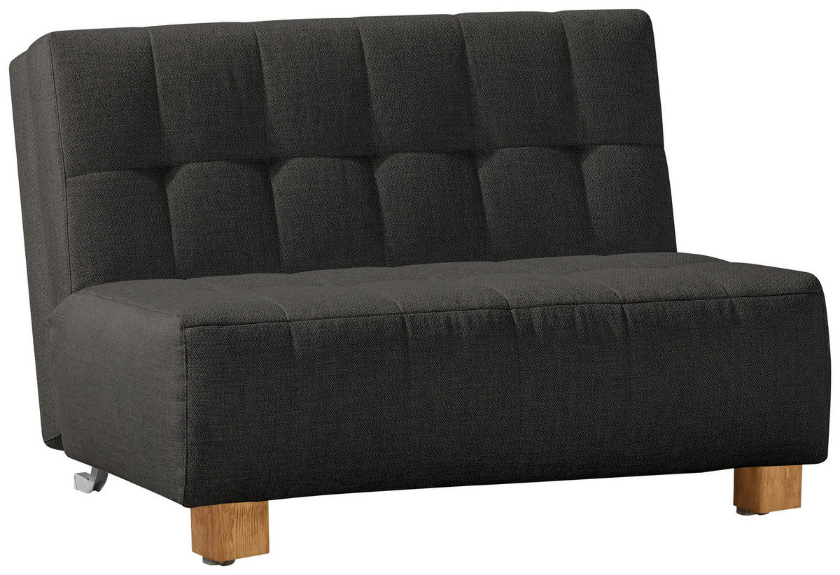 SCHLAFSOFA in Textil Anthrazit  - Anthrazit/Naturfarben, Design, Holz/Textil (125/92/102cm) - Novel