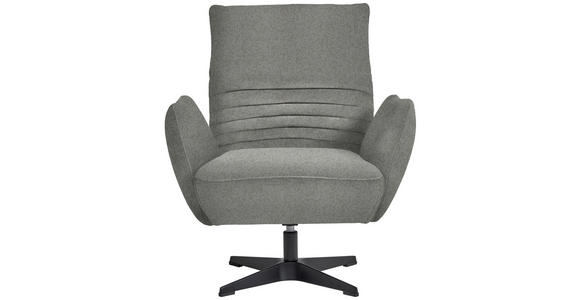 SESSEL in Bouclé Grau  - Schwarz/Grau, Design, Textil/Metall (60/94/86cm) - Dieter Knoll