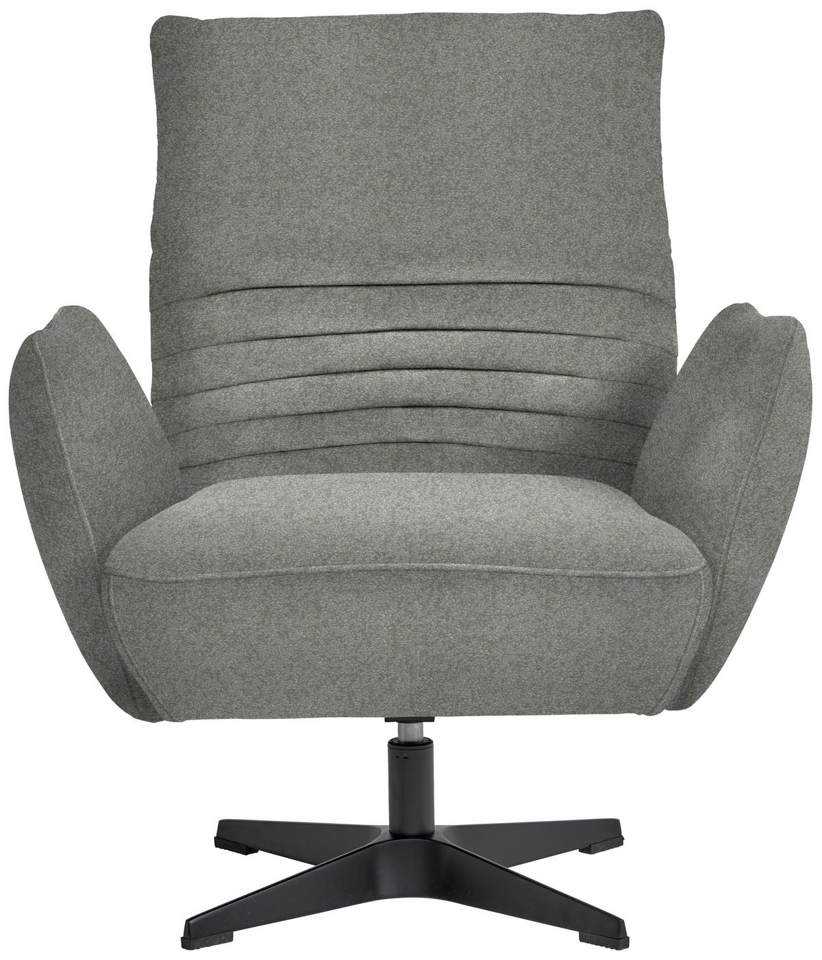 SESSEL in Bouclé Grau  - Schwarz/Grau, Design, Textil/Metall (60/94/86cm) - Dieter Knoll