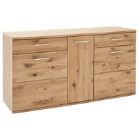 ŠIROKÁ KOMODA, sukový dub, barvy dubu, 150/78/44 cm - černá/barvy dubu, Design, kov/dřevo (150/78/44cm) - Livetastic