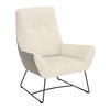 SESSEL in Flachgewebe Beige  - Beige/Schwarz, Design, Textil/Metall (82/102/81cm) - Pure Home Lifestyle