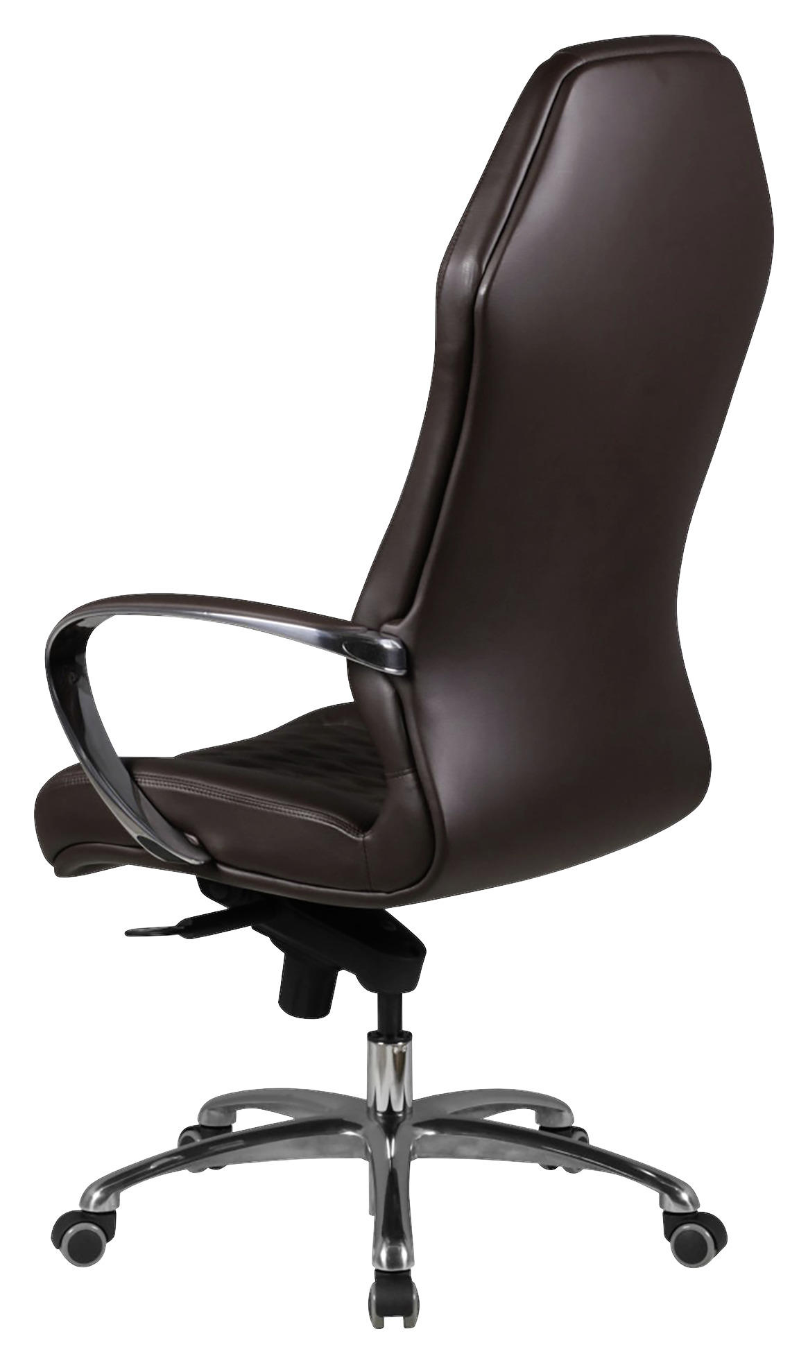 Thumbnail - Mid.you Chefsessel, Braun, Leder, Echtleder, Kombination Echtleder/Lederlook, Rindleder, Sternfuß, 67x136x67 cm, inklusi...