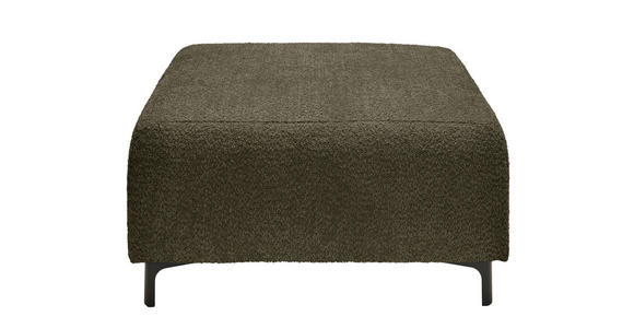 HOCKER in Textil Dunkelgrün  - Dunkelgrün/Schwarz, KONVENTIONELL, Textil/Metall (99/46/77cm) - Carryhome