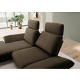 ECKSOFA  in Flachgewebe Dunkelbraun  155/234 cm  - Dunkelbraun/Schwarz, Design, Textil/Metall (155/234cm) - Dieter Knoll