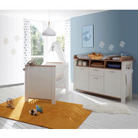 BABYZIMMER Adele 2-teilig  - Weiß/Eiche Artisan, Basics, Holzwerkstoff