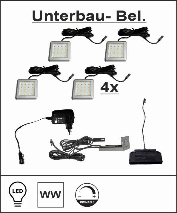 Livetastic Glasbodenbeleuchtungs-Set UNiversal-Beleuchtung Grau 6x2x6 cm