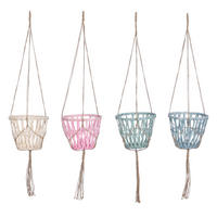 UKRASNA SAKSIJA  prirodni materijali  - pink/zelena, Osnovno, prirodni materijali (17/14.5cm)