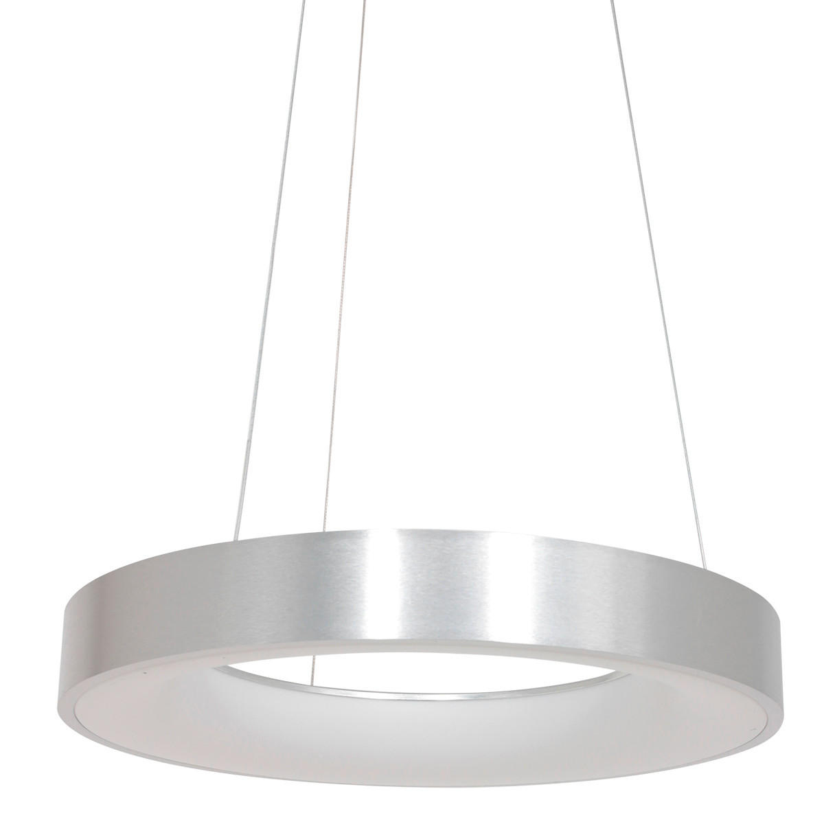 PENDELLEUCHTE 48/165 cm  - Edelstahlfarben, Design, Kunststoff/Metall (48/165cm)