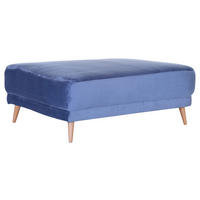 HOCKER Flachgewebe Hellblau  - Naturfarben/Hellblau, KONVENTIONELL, Textil (130/46/110cm) - Livetastic