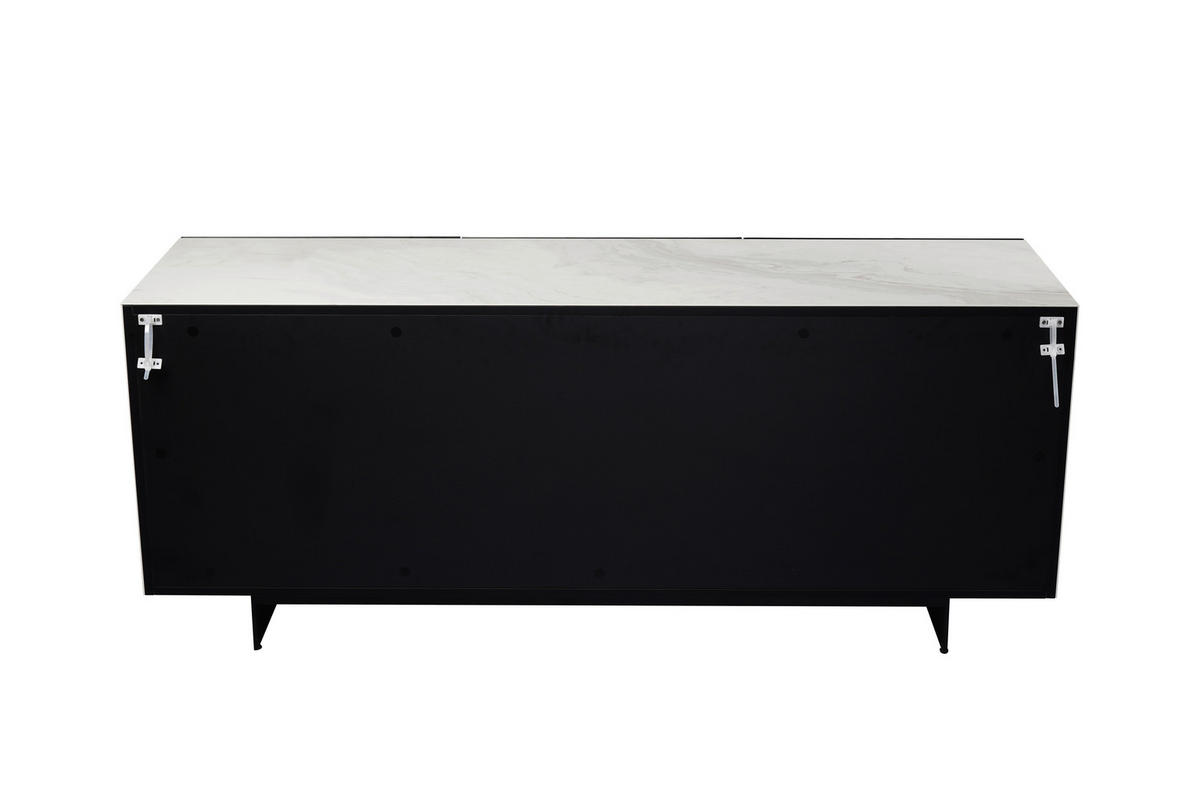 SIDEBOARD  180/75/50 cm 1 Schublade(n)  - Schwarz/Weiß, Design, Keramik/Holzwerkstoff (180/75/50cm) - Belluti