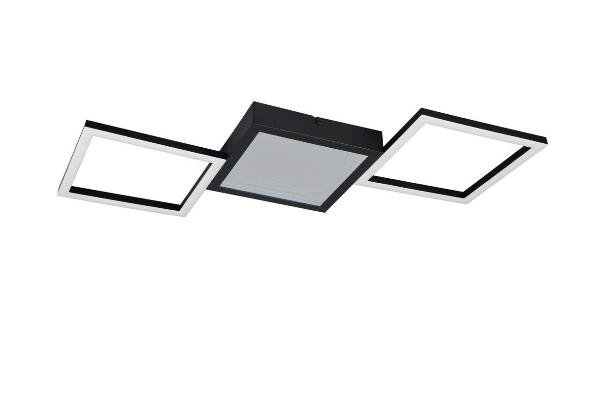 PLAFONIERĂ CU LED - alb/negru, Basics, plastic/metal (66/66/15cm)