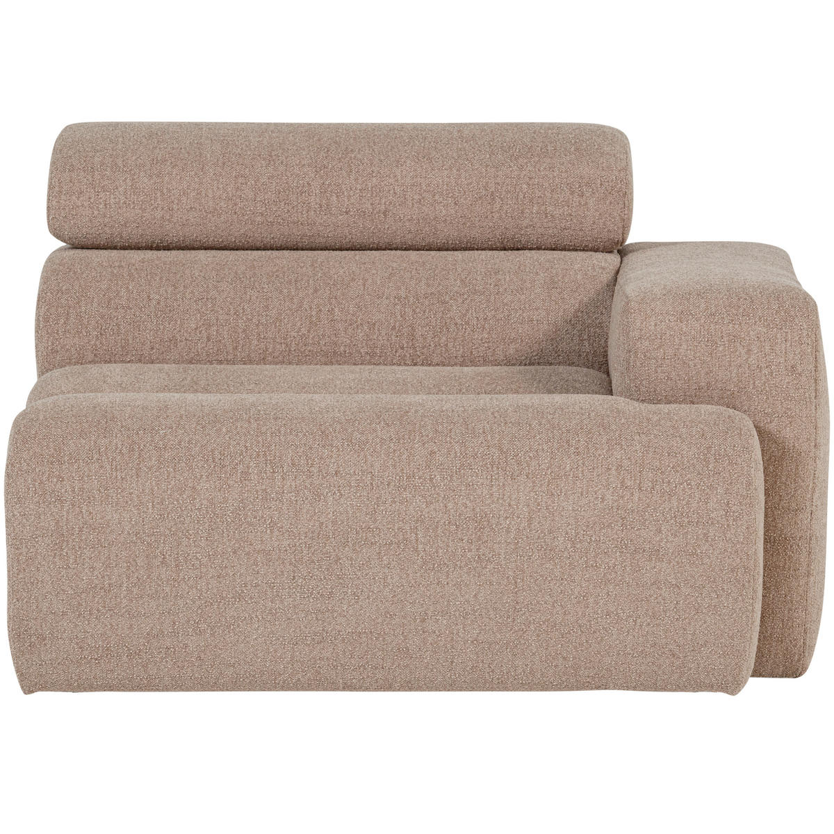 SOFAELEMENT Novi in Bouclé Taupe  - Taupe, Design, Kunststoff/Textil (113/86/109cm) - Livetastic