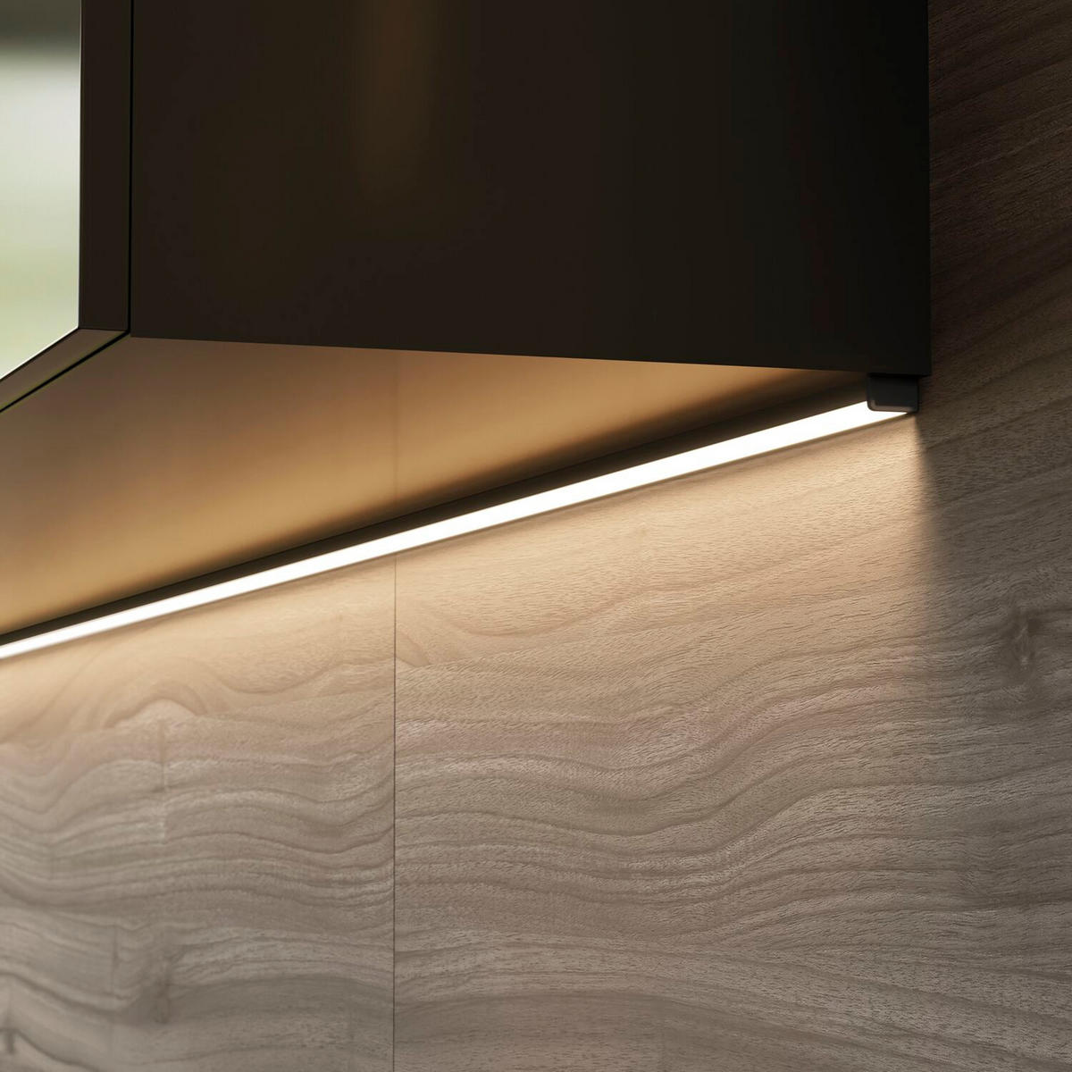 UNTERBAULEUCHTE - Schwarz, Basics, Kunststoff/Metall (250/2,2/1,4cm) - HKT