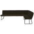 ECKBANK 264/174 cm  in Braun, Schwarz, Dunkelbraun  - Dunkelbraun/Schwarz, Design, Textil/Metall (264/174cm) - Dieter Knoll