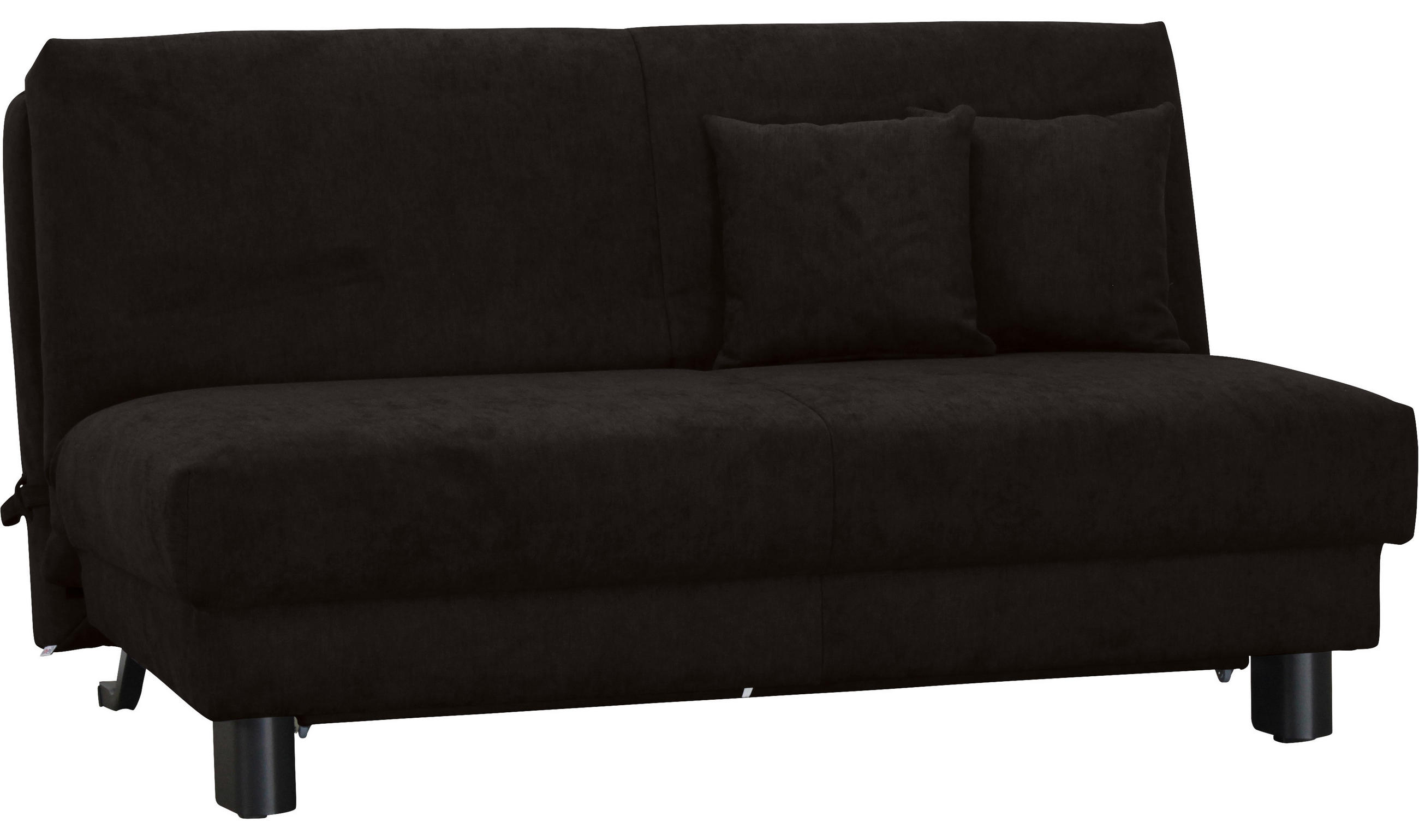 SCHLAFSOFA Chenille Schwarz  - Schwarz, Design, Textil/Metall (160/85/100cm) - Carryhome