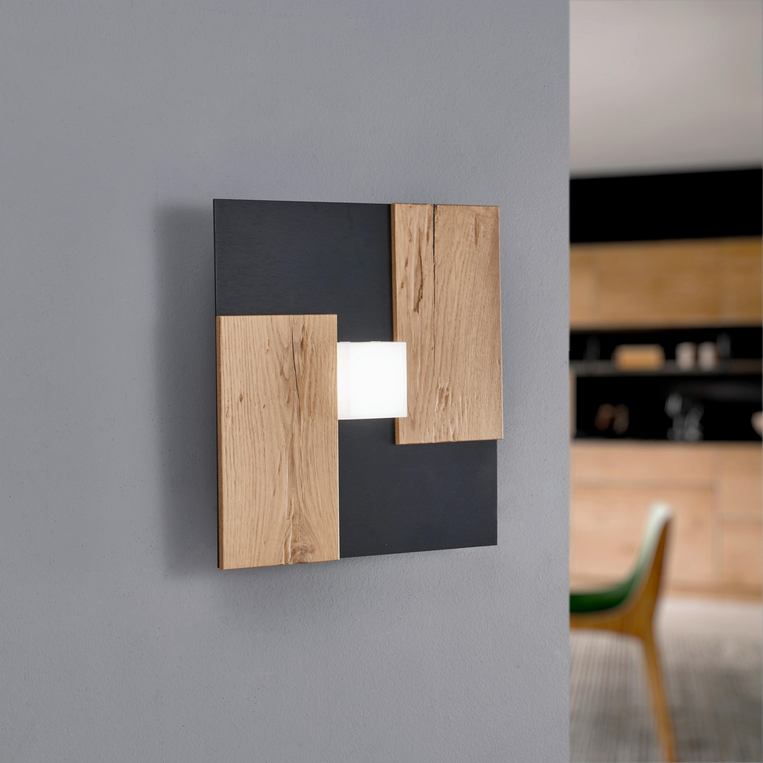 Ambiente Led-Wandleuchte Noah Wildeiche 26x5x26 cm