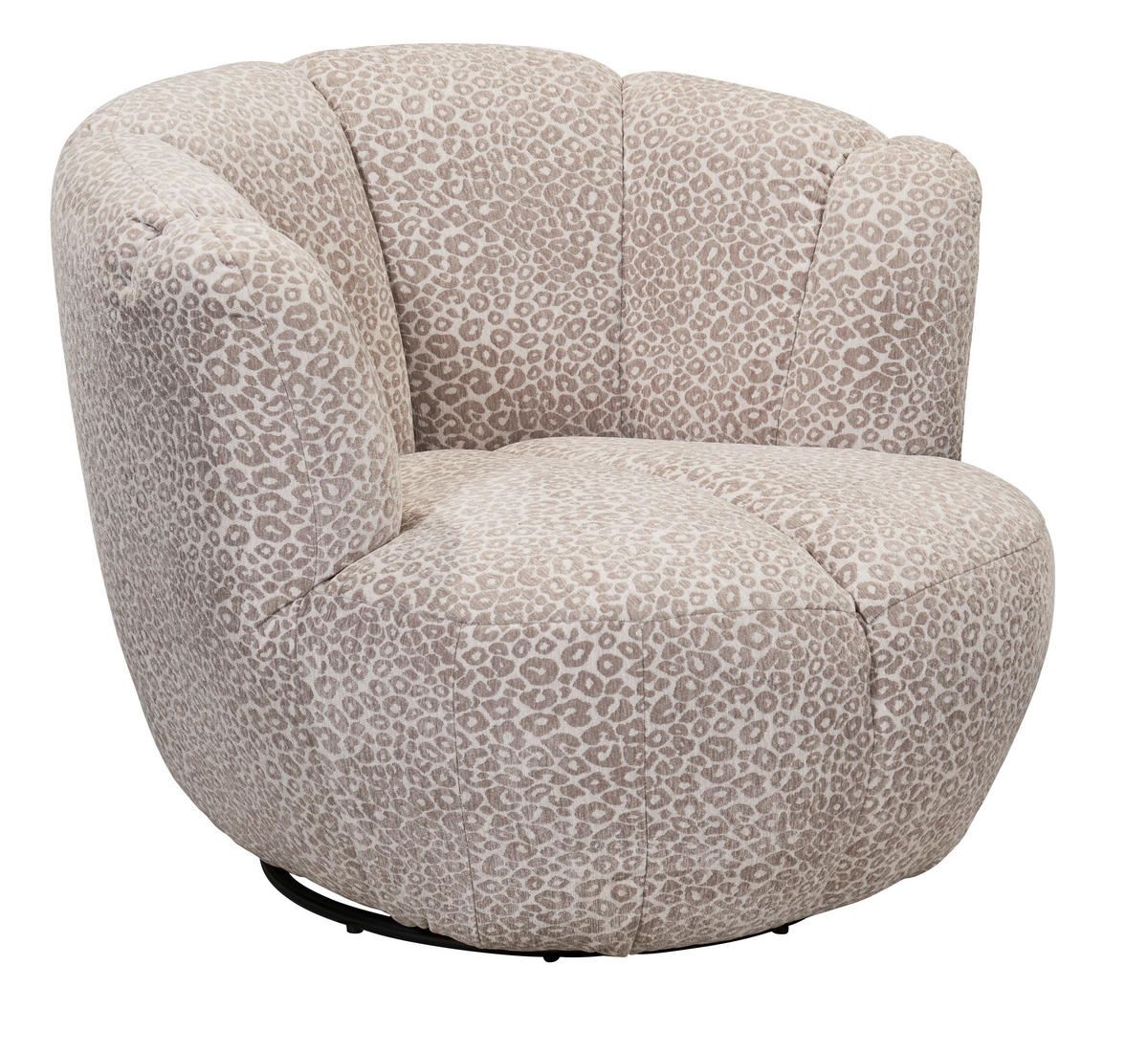 SESSEL in Jacquard, Webstoff Beige  - Beige/Schwarz, MODERN, Textil/Metall (101/69/107cm) - MID.YOU