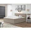 BOX KREVET    200/200 cm  - boje pijeska/crna, Basics, tekstil/drvo (200/200cm) - P & B