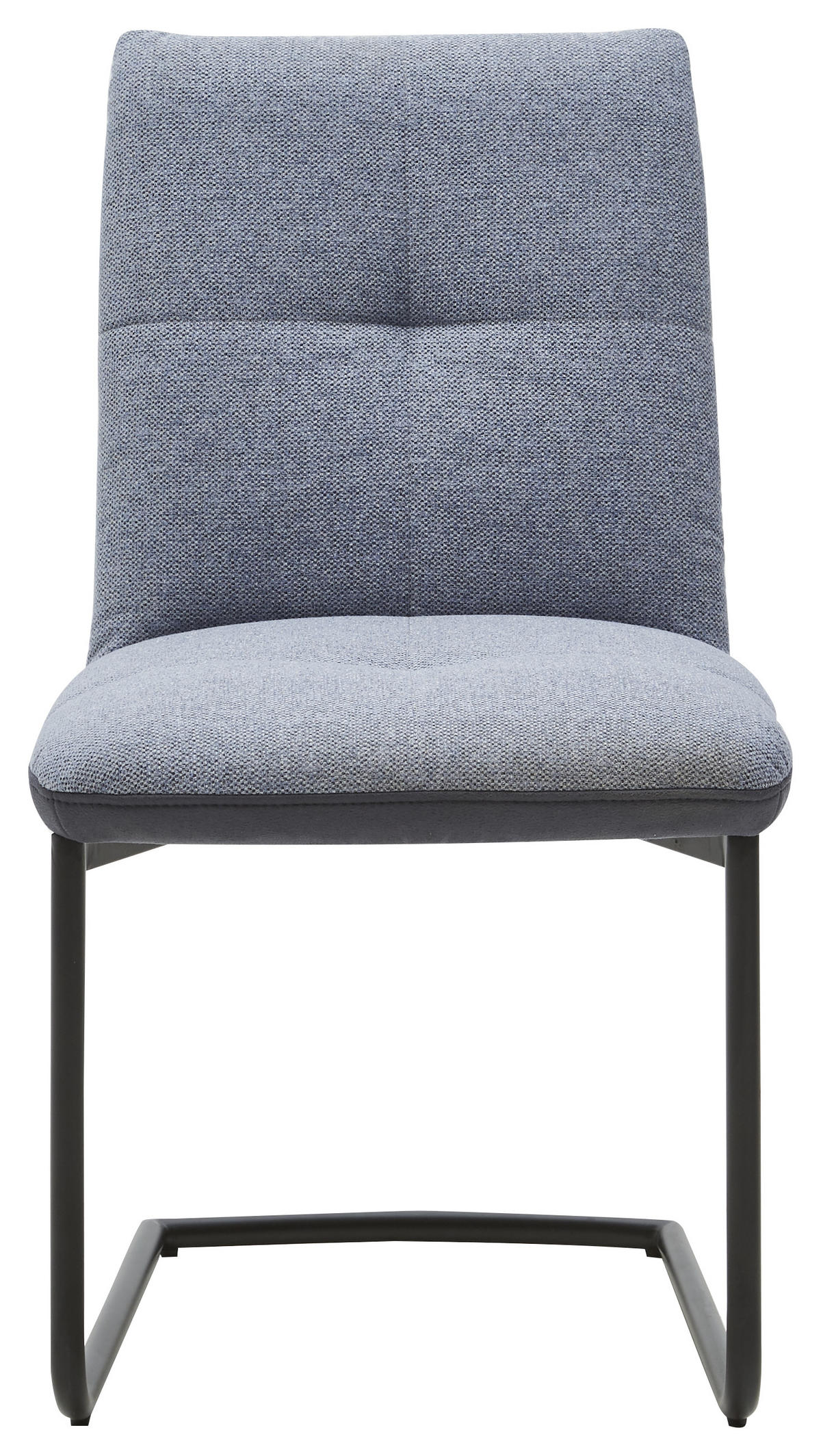SCHWINGSTUHL  in Stahl Flachgewebe  - Blau/Schwarz, Design, Textil/Metall (50/87/59cm) - Dieter Knoll