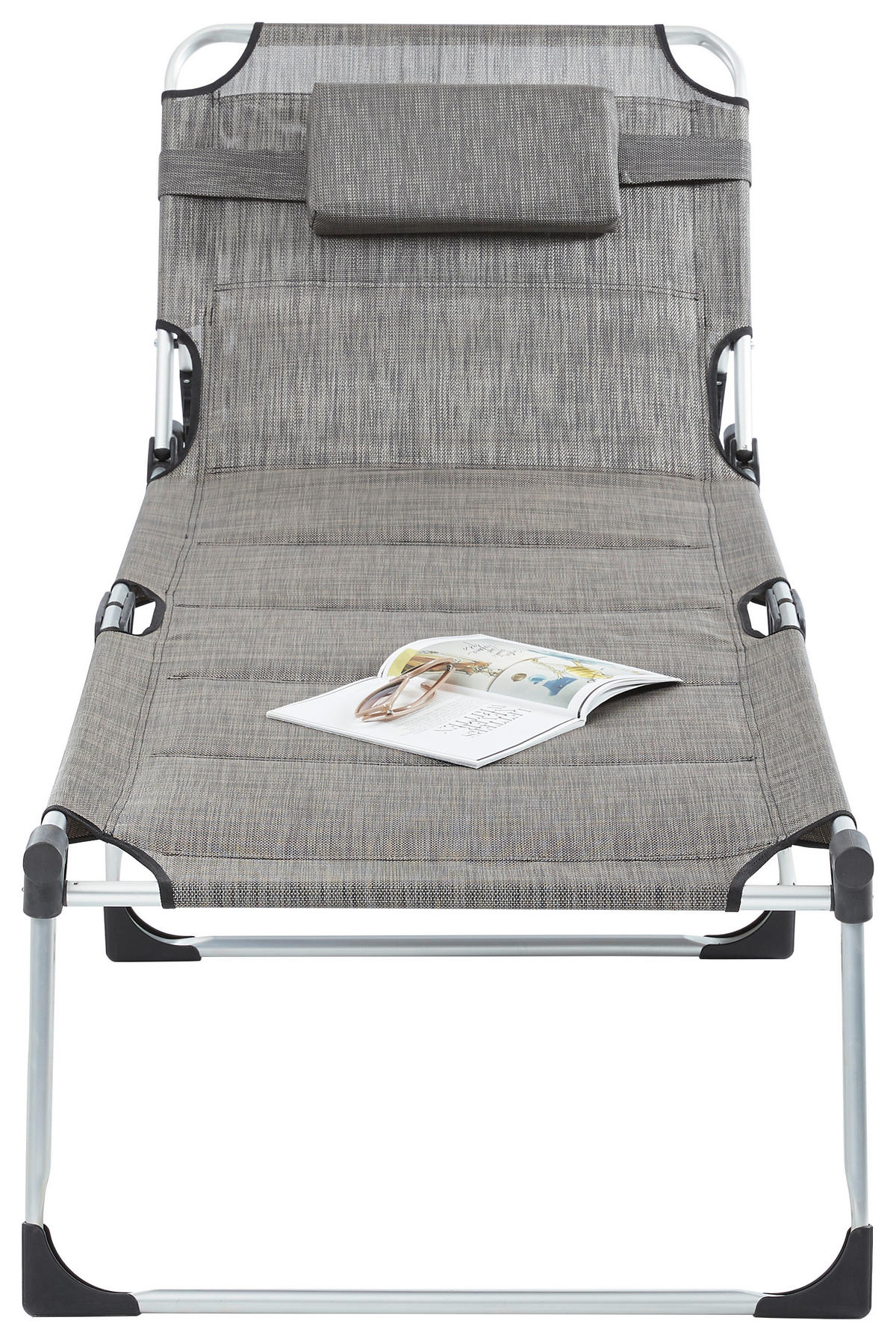 DREIBEINLIEGE 71/40/192 cm  - Silberfarben/Braun, Design, Textil/Metall (71/40/192cm) - Ambia Garden