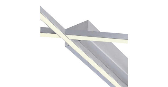 LED-DECKENLEUCHTE 102/91/5,7 cm   - Nickelfarben, Design, Metall (102/91/5,7cm) - Ambiente