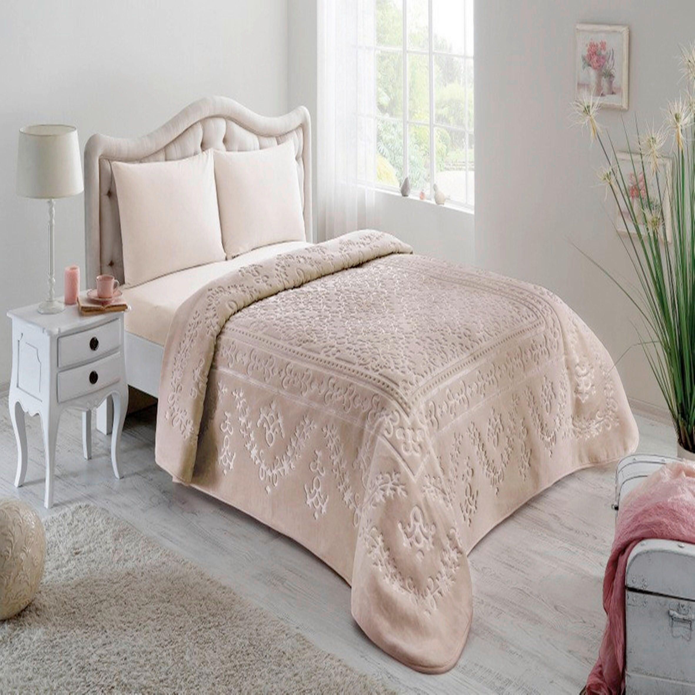 Pătură 220/240 cm  - cappuccino, Basics, textil (220/240cm)