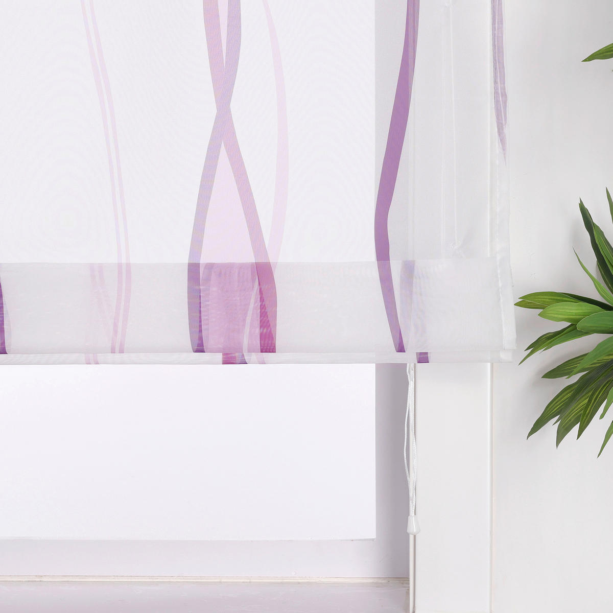FALTROLLO  transparent  100/140 cm    - Weiß Hochglanz/Violett, Basics, Textil (100/140cm) - Joyswahl
