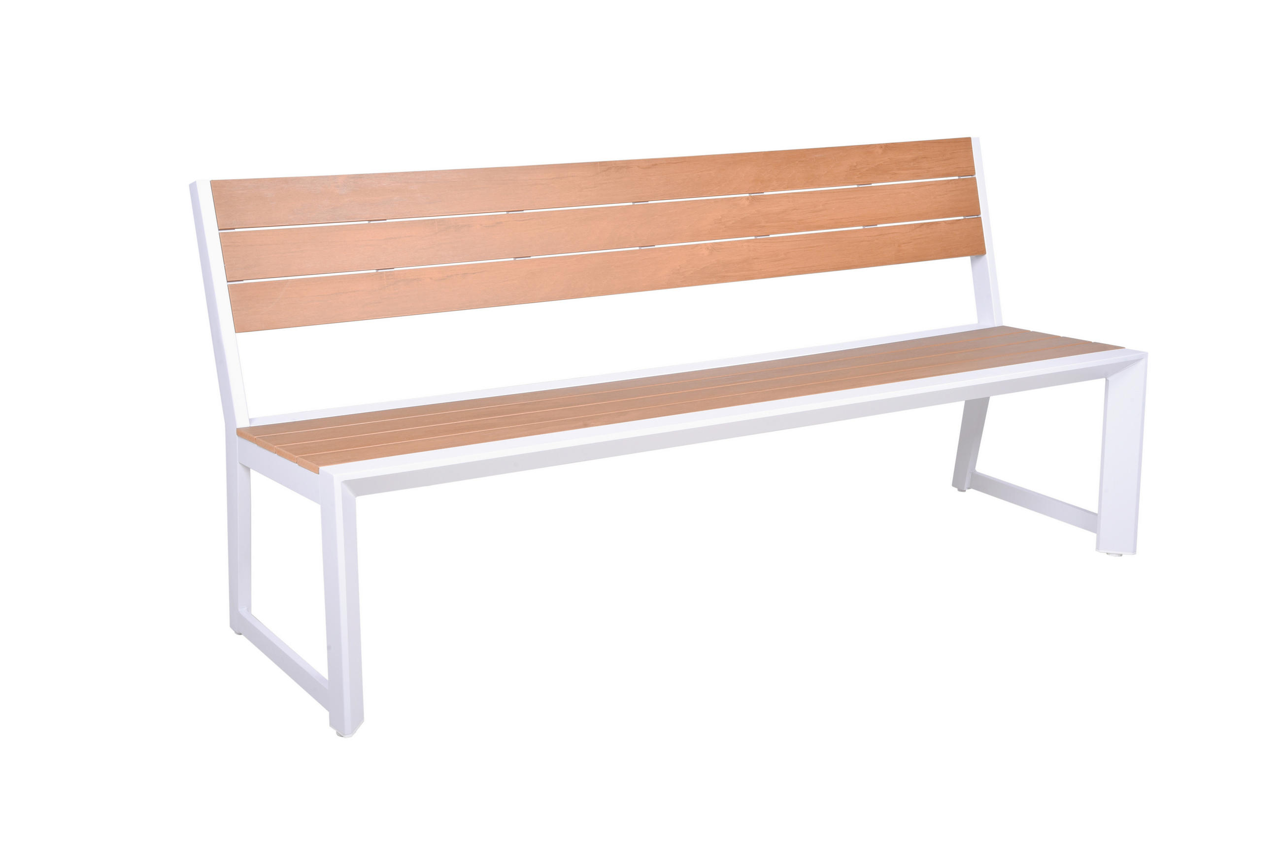 GARTENBANK 180/81/59 cm  in Braun, Weiß  - Braun/Weiß, Basics, Kunststoff/Metall (180/81/59cm) - Gardenson