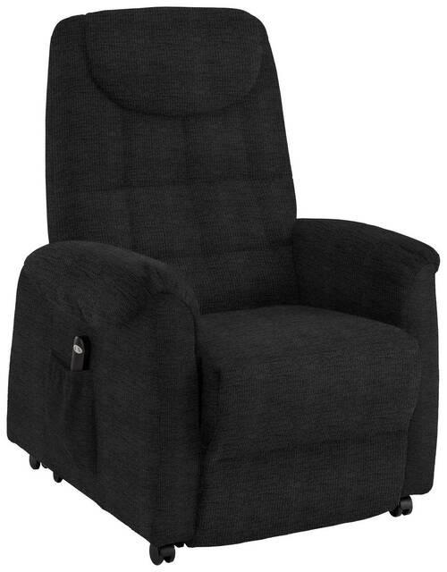 FERNSEHSESSEL in Mikrofaser Graphitfarben  - Schwarz/Graphitfarben, KONVENTIONELL, Kunststoff/Textil (83/113/92cm) - Xora