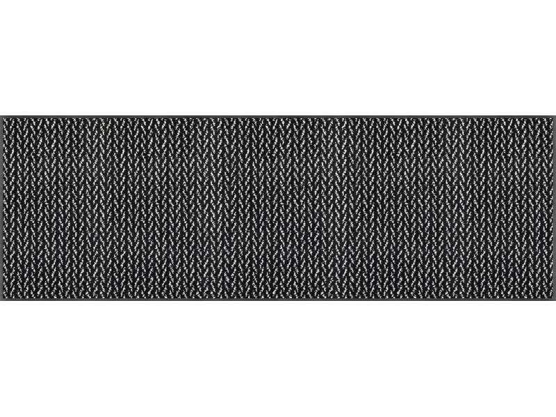 KÜCHENLÄUFER 60/180 cm Duo Pepper Schwarz  - Schwarz, KONVENTIONELL, Kunststoff/Textil (60/180cm) - wash+dry