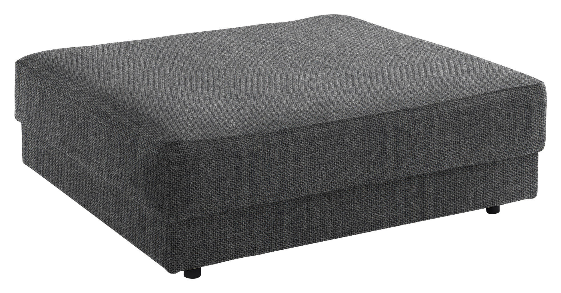 HOCKER in Textil Dunkelgrau  - Dunkelgrau/Schwarz, Design, Kunststoff/Textil (105/38/117cm) - home24