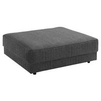 HOCKER in Textil Dunkelgrau  - Dunkelgrau/Schwarz, Design, Kunststoff/Textil (105/38/117cm) - home24