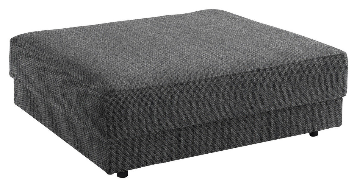 HOCKER in Textil Dunkelgrau  - Dunkelgrau/Schwarz, Design, Kunststoff/Textil (105/38/117cm) - home24