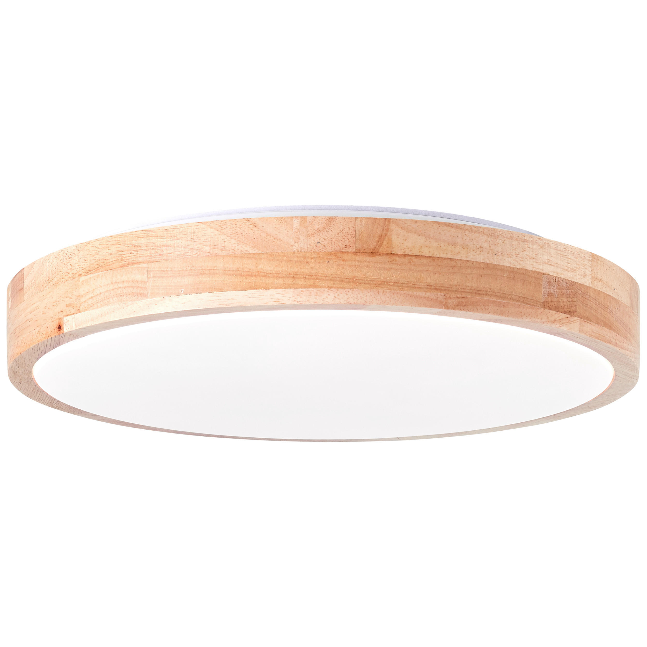 LED-DECKENLEUCHTE Slimeline 34/7 cm   - Hellbraun/Weiß, Design, Holz/Kunststoff (34/7cm)