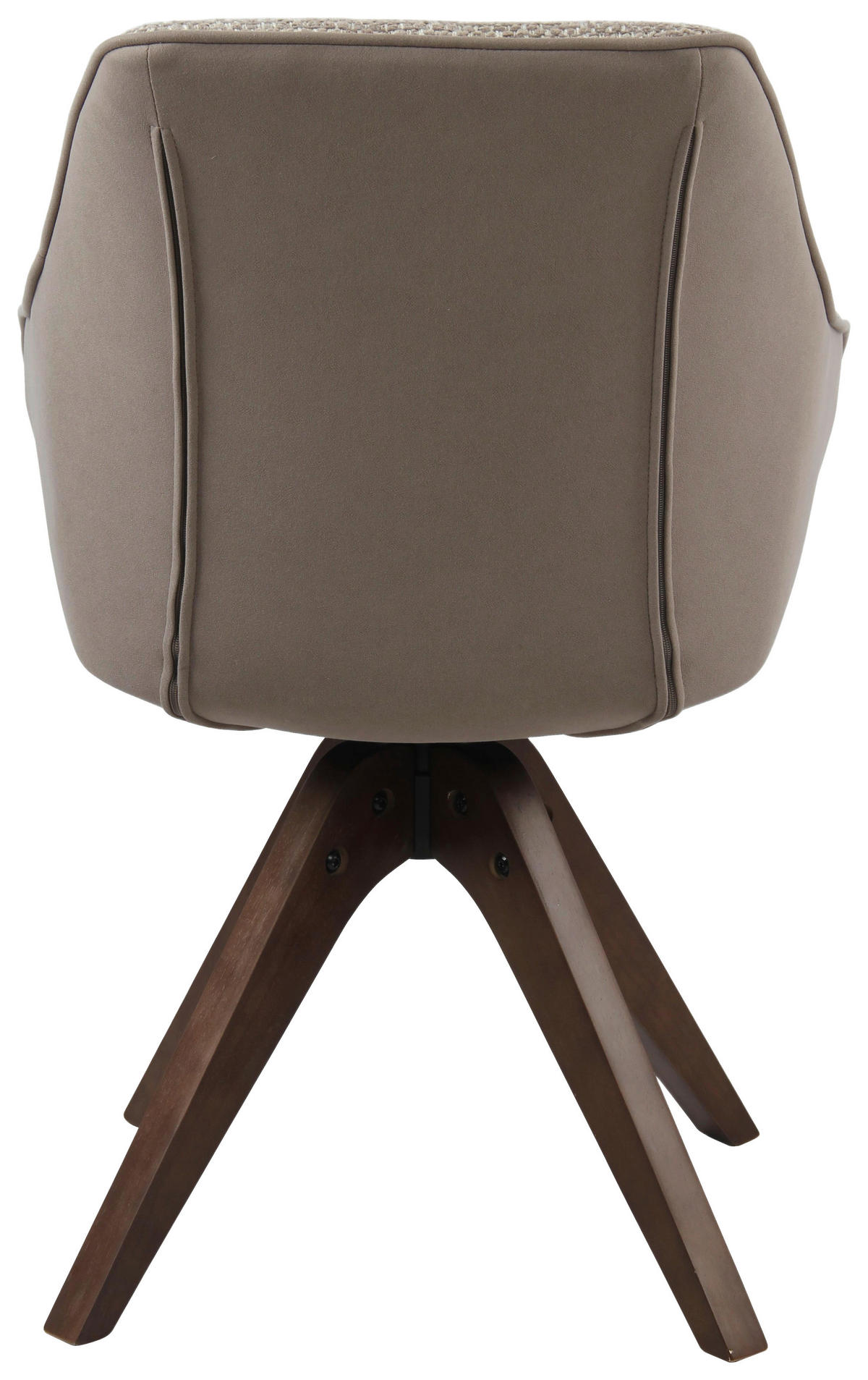 ARMLEHNSTUHL  Sitzfläche 360° drehbar Webstoff, Bouclé  Braun, Hellgrau  - Eichefarben/Hellgrau, MODERN, Holz/Textil (58/84/55cm) - Livetastic