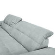 ECKSOFA  in Mikrofaser Platinfarben  180/265 cm  - Platinfarben/Chromfarben, Design, Textil/Metall (180/265cm) - Carryhome
