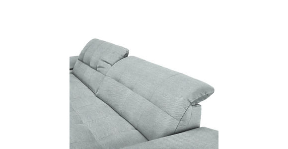 ECKSOFA  in Mikrofaser Platinfarben  180/265 cm  - Platinfarben/Chromfarben, Design, Textil/Metall (180/265cm) - Carryhome