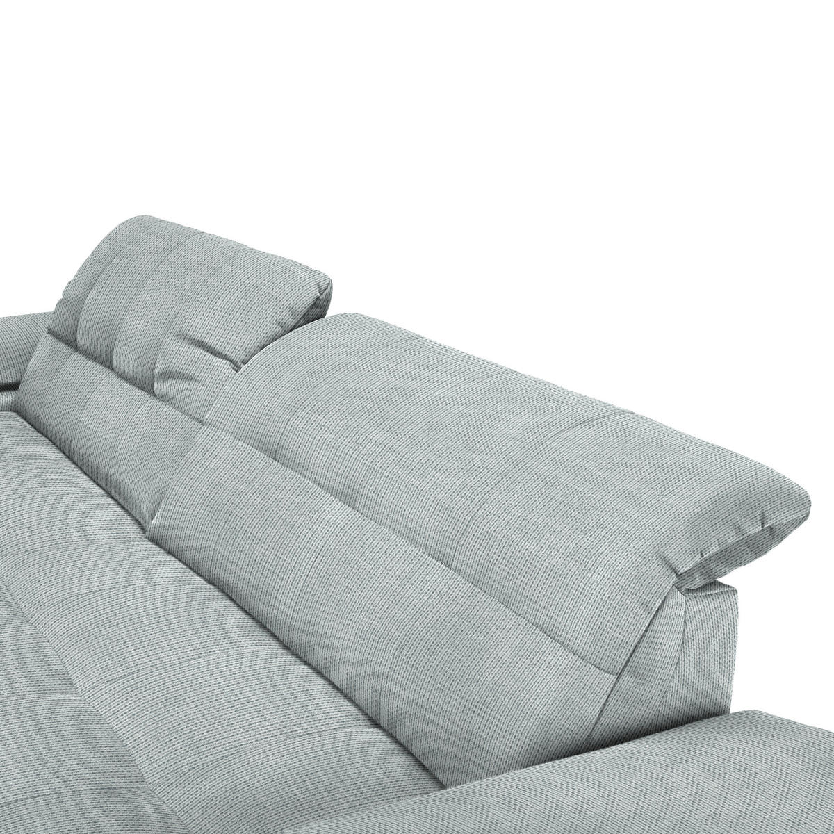 ECKSOFA  in Mikrofaser Platinfarben  180/265 cm  - Platinfarben/Chromfarben, Design, Textil/Metall (180/265cm) - Carryhome