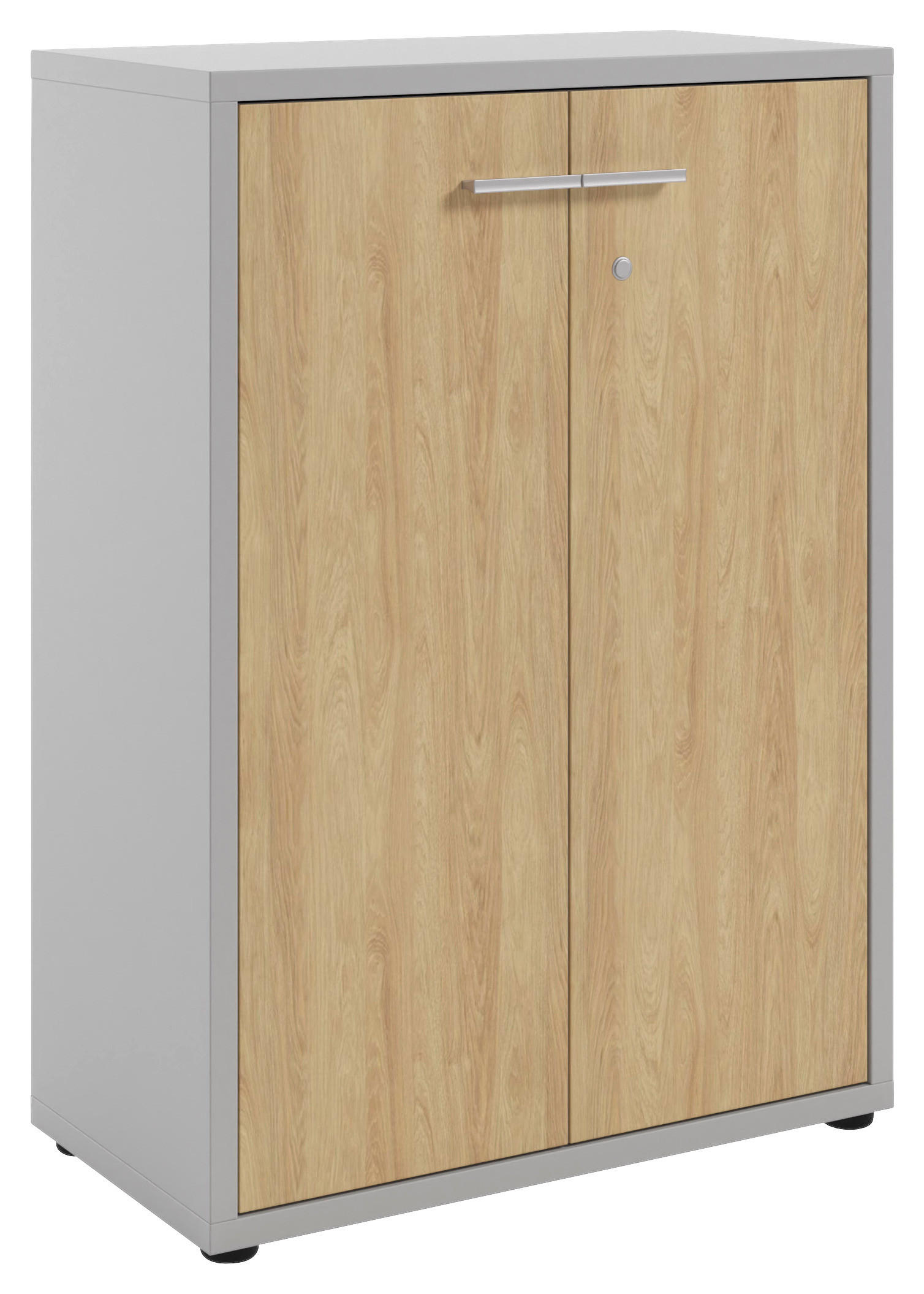 KOMMODE Texas  in 78,1/110/40 cm  - Hellgrau/Alufarben, MODERN, Holzwerkstoff/Kunststoff (78,1/110/40cm)