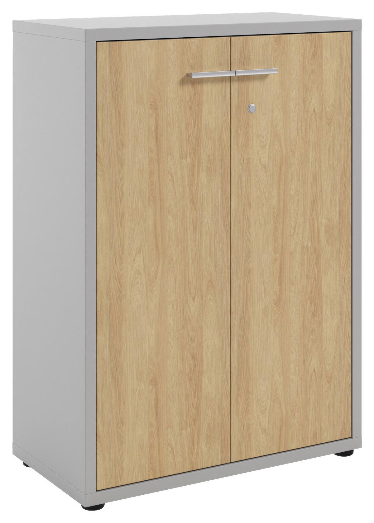 KOMMODE Texas  in 78,1/110/40 cm  - Hellgrau/Alufarben, MODERN, Holzwerkstoff/Kunststoff (78,1/110/40cm)