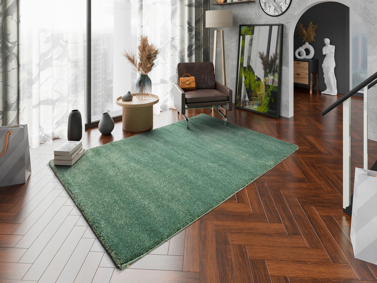 WEBTEPPICH 200/290 cm Grün  - Grün, Basics, Textil (200/290cm) - Novel
