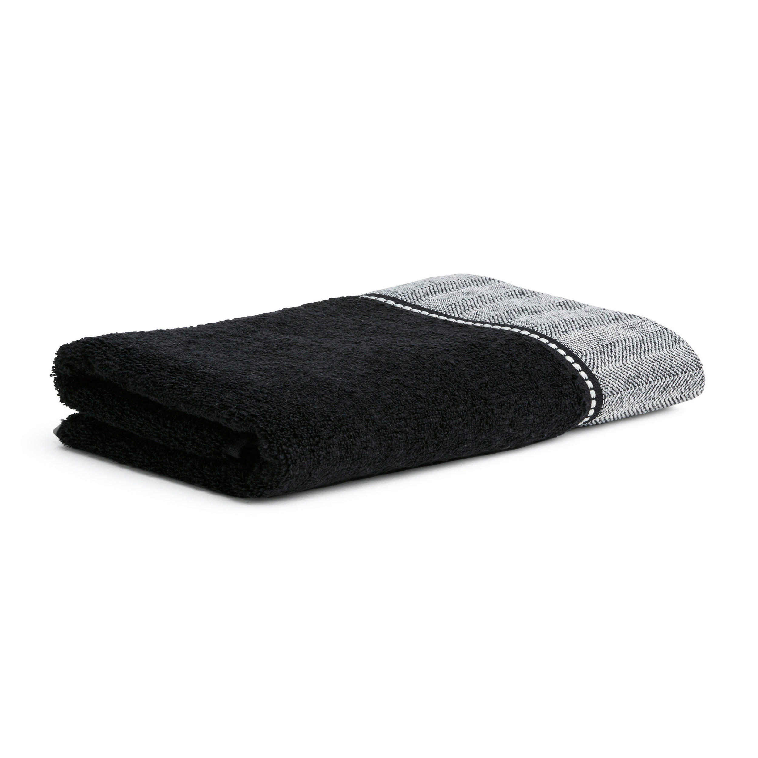 DUSCHTUCH 80/150 cm BROOKLYN  - Schwarz, Basics, Textil (80/150cm) - Moeve