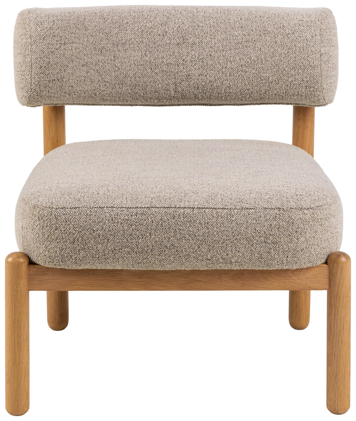 SESSEL Flachgewebe Beige    - Eichefarben/Beige, Design, Holz/Textil (66,5/75/69cm) - Carryhome
