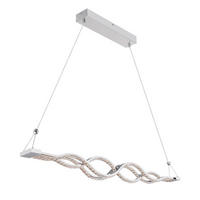 LED-HÄNGELEUCHTE 95/7/140 cm    - Klar/Chromfarben, Basics, Glas/Metall (95/7/140cm) - Globo
